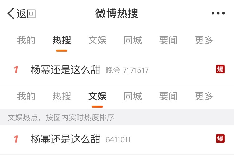 杨幂还是这么甜  轻松双榜双爆了[耶]杨幂告诉你什么叫顶级国民度[并不简单] 