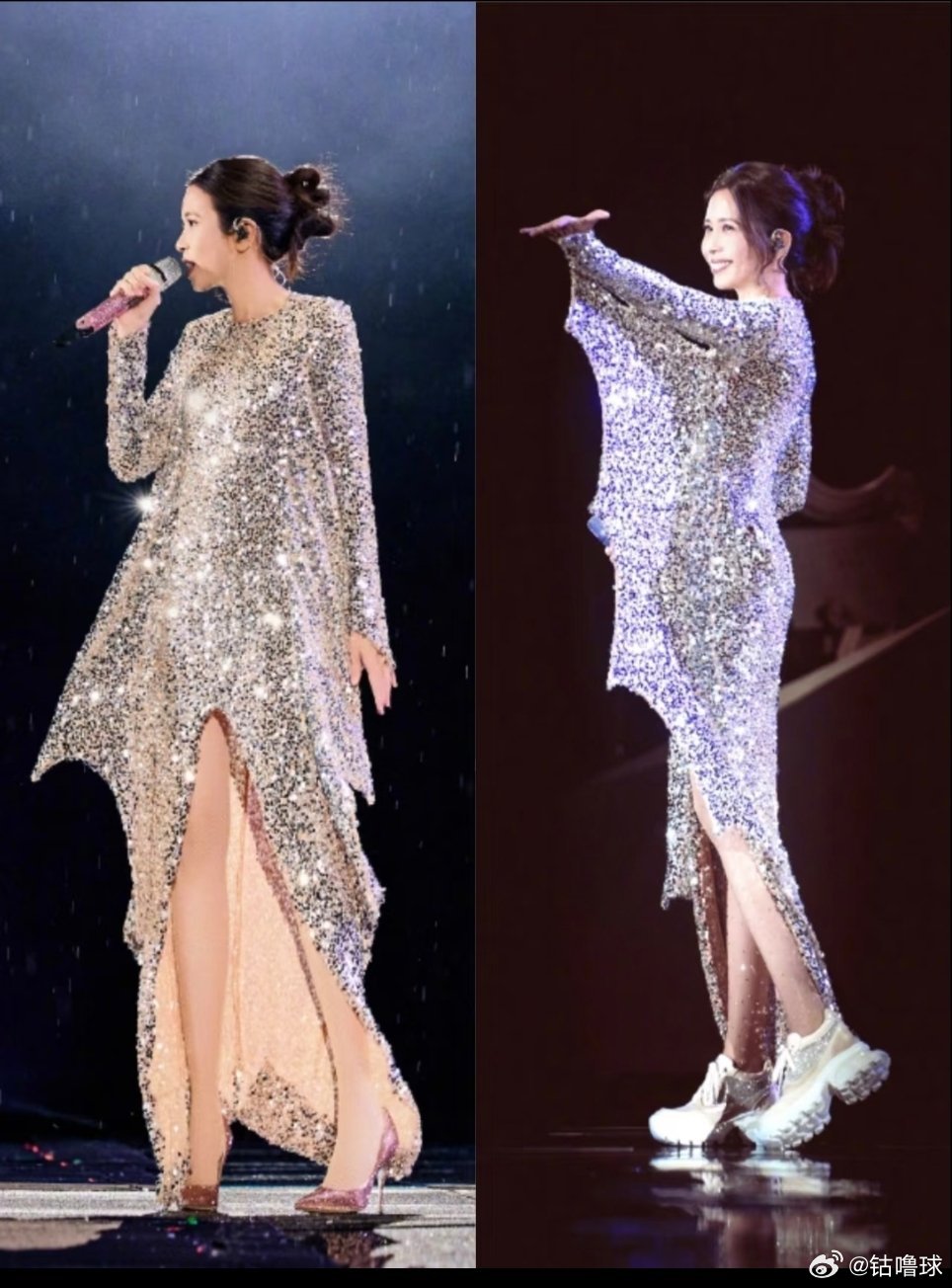 很难相信这是55岁的莫文蔚，不愧是网传买过保险的腿。 