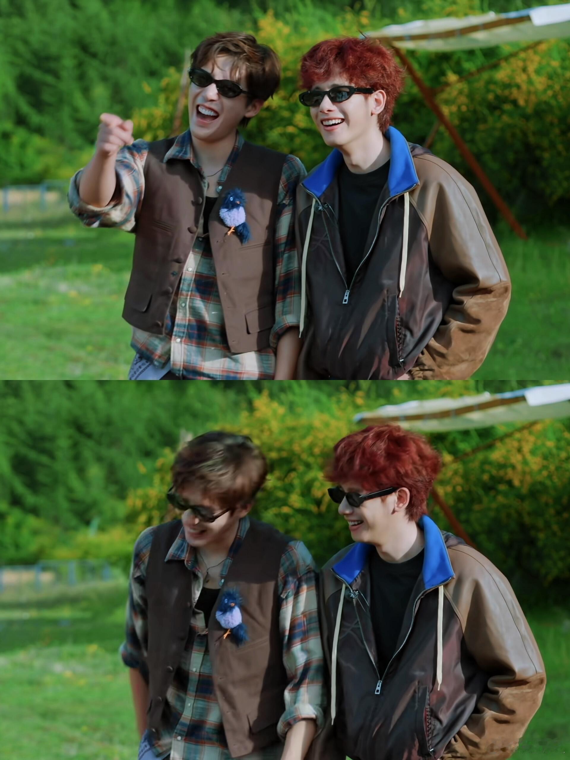 开团秒跟的两人，这俩一站一起就像自带滤镜一样 ​​​