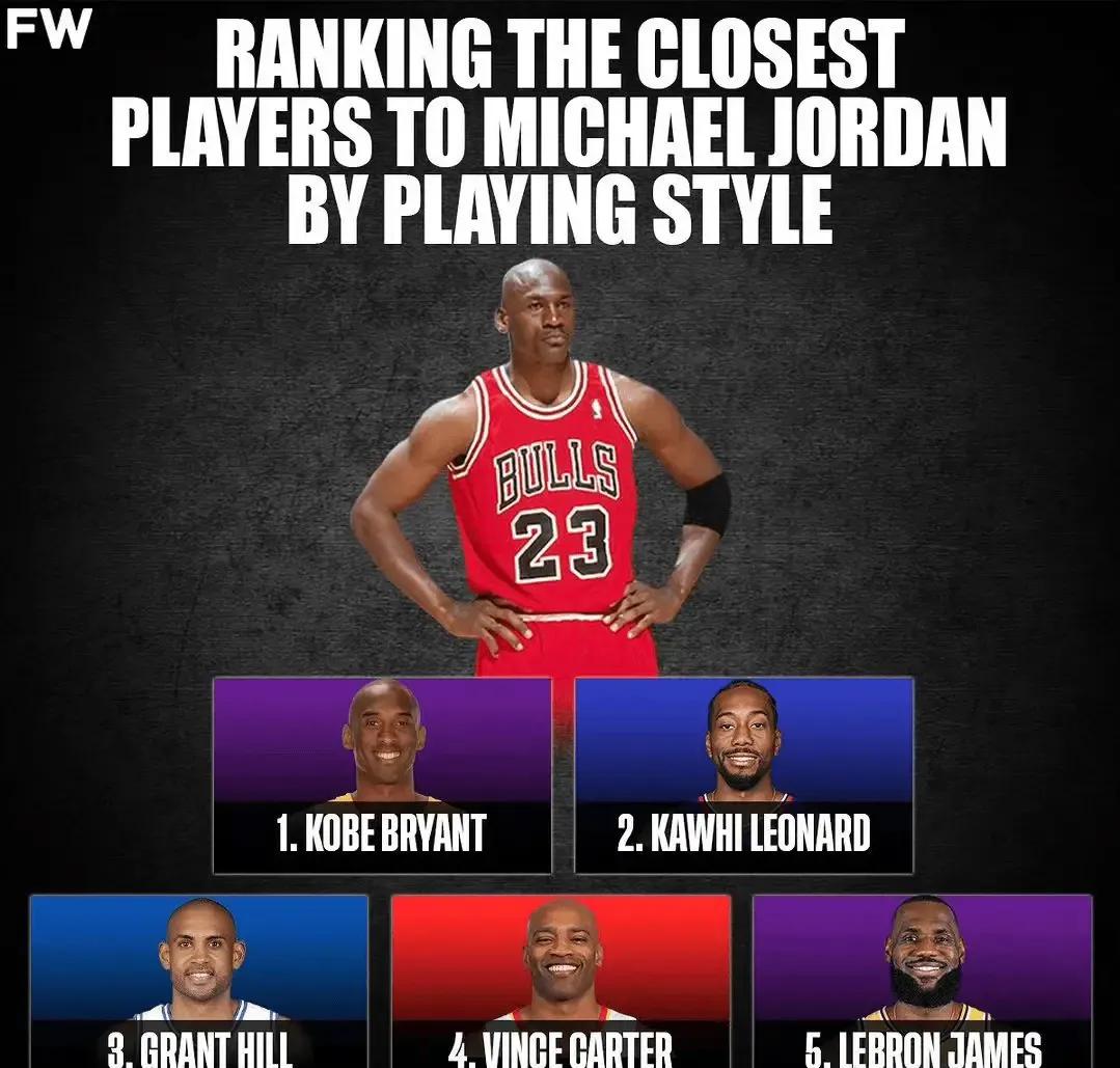 🇺🇸美媒晒图发问：“下面谁的打球🏀风格最像迈克尔？”

1、科比

⭐除了