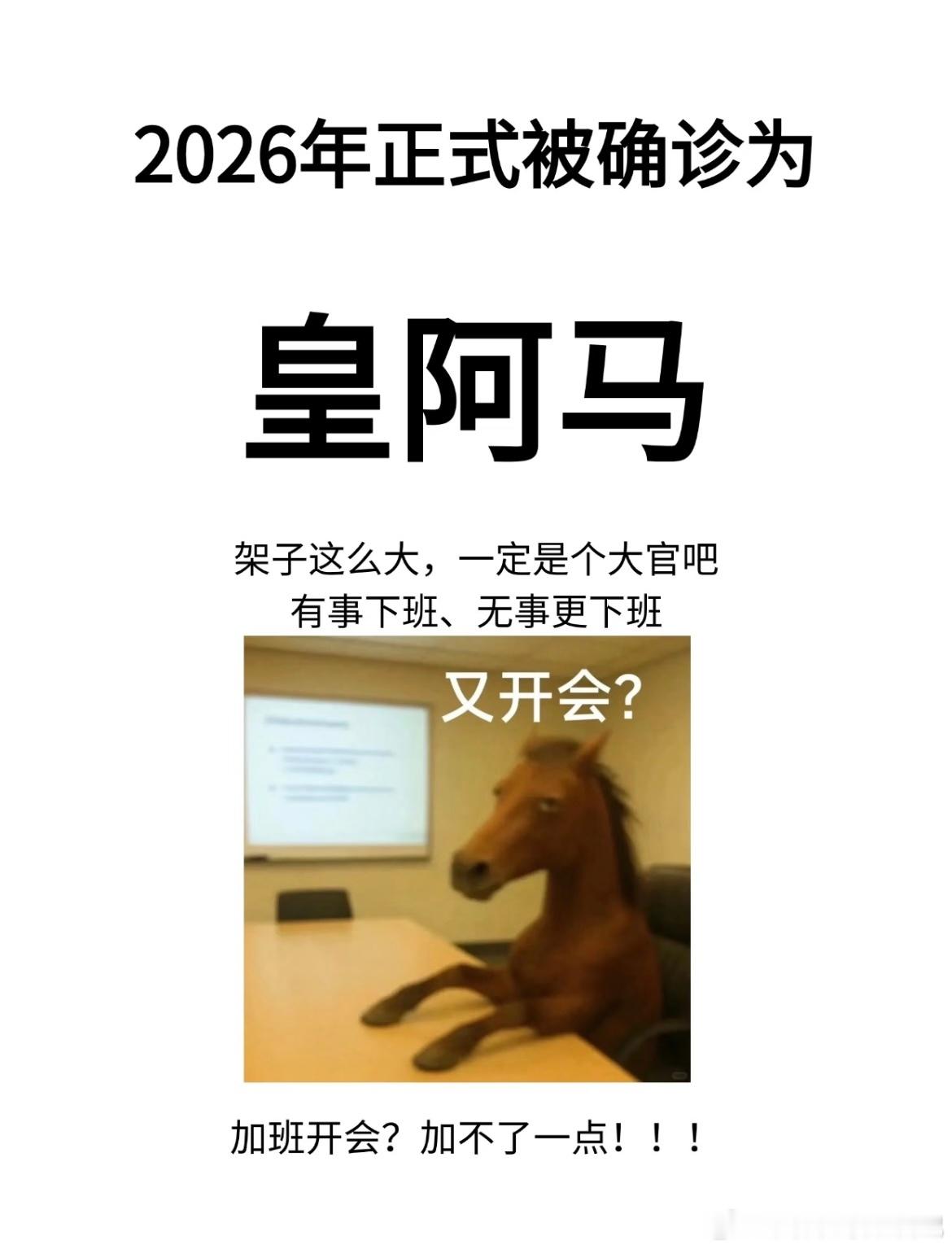 2026马年图鉴我的互联网人设又更新了一头钻进笑声里 2026你是审马人设🐎又