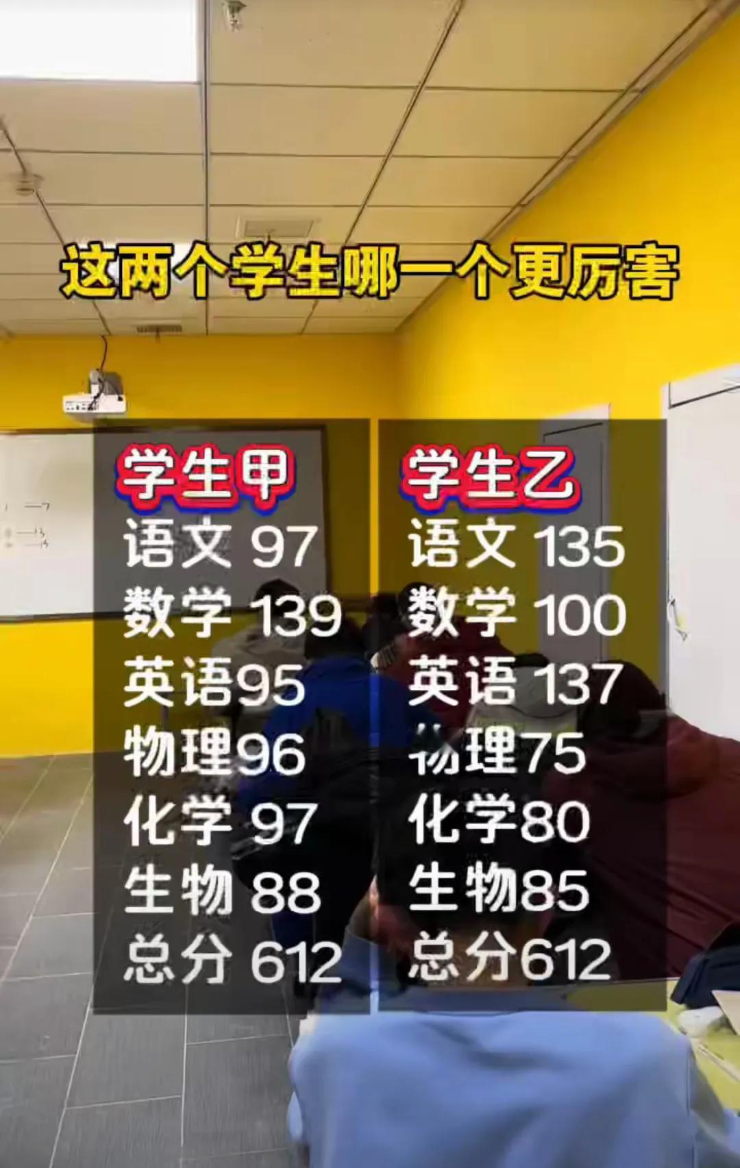 这两个学生哪个更厉害呢？
我觉得是学生甲，标准理科生的脑袋。提升空间要比乙大很多