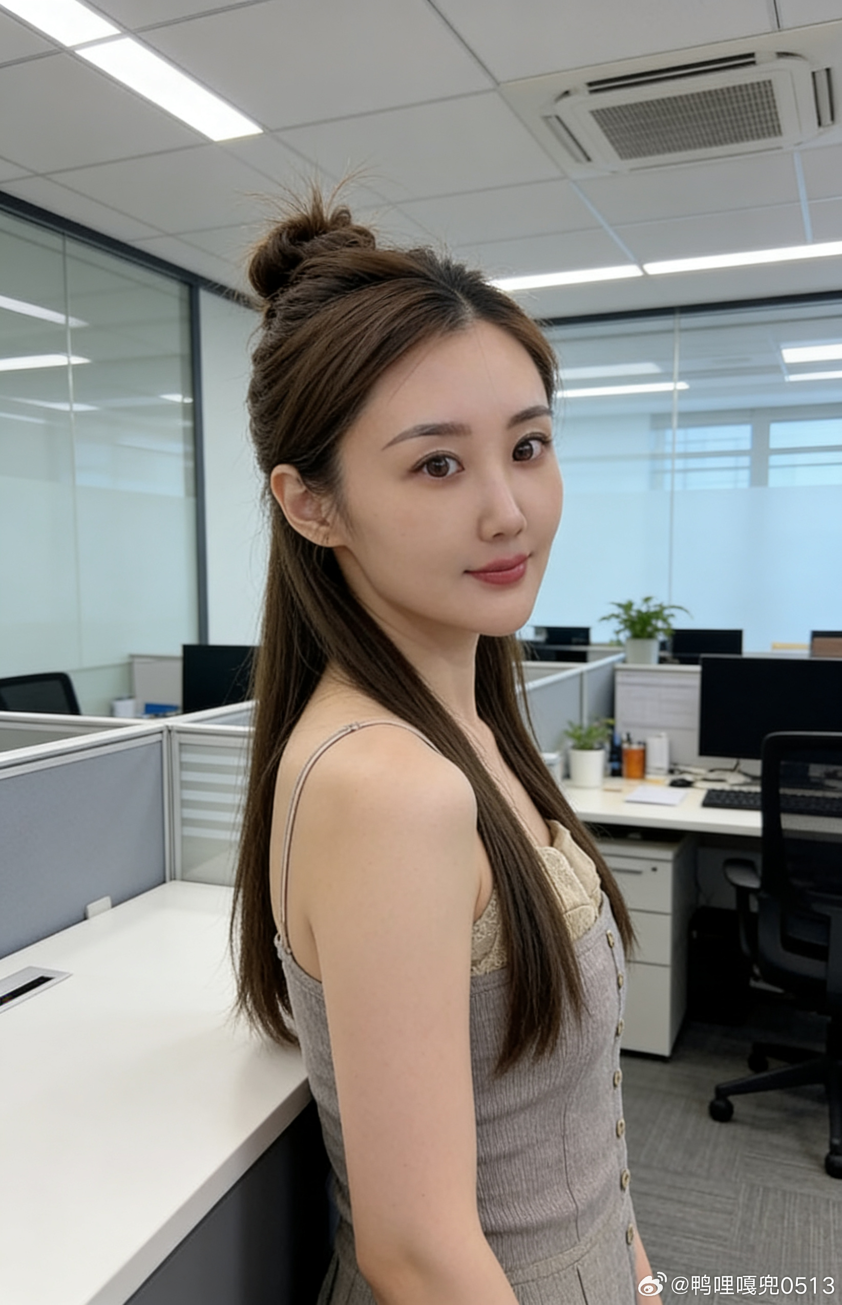 OOTD今天穿什么时尚穿搭ootd 灰色吊带背心更显年轻气质 