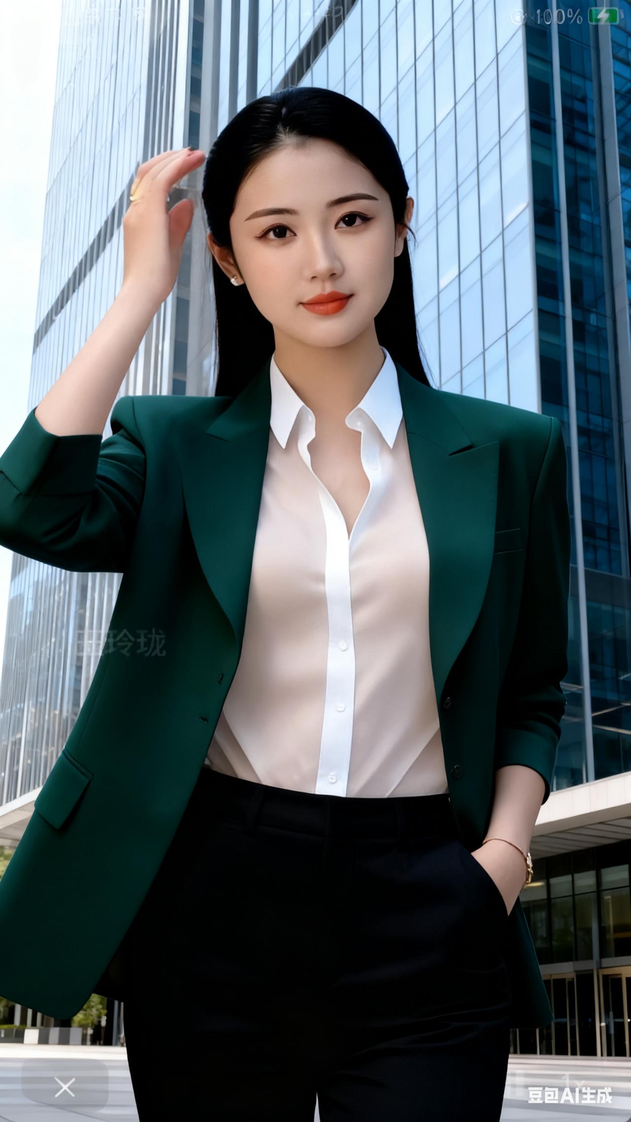 商业大楼里的美女，端庄正派、气质优雅。