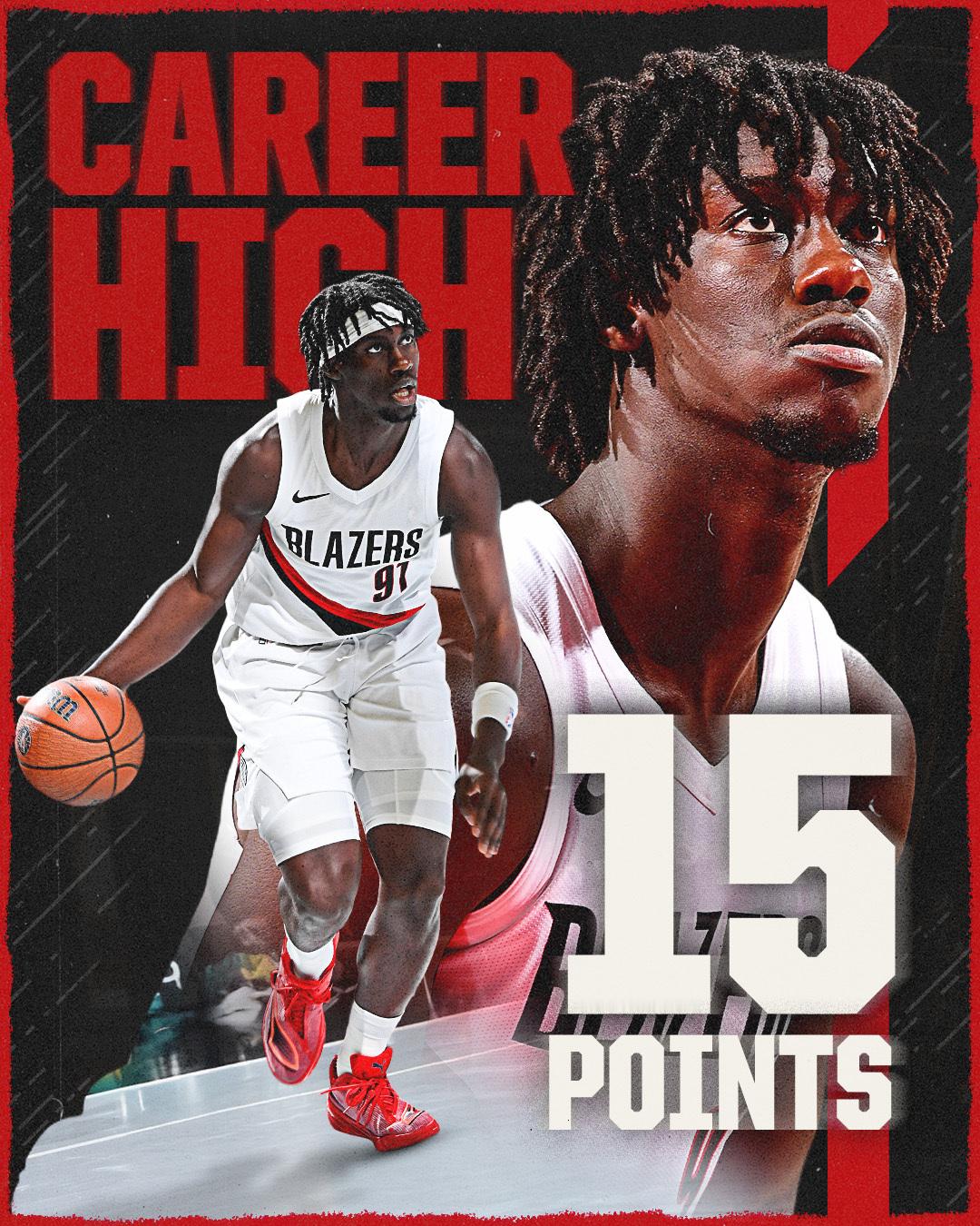 勇士带你认识边角料球员之两位开拓者双向球员西迪·西索科：15分凯莱布·乐福：26