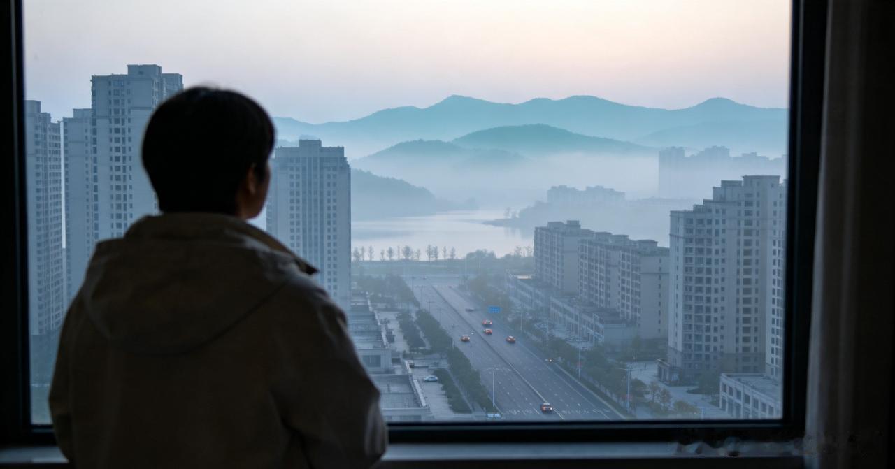 果然是“秋半天”，立秋当日清晨，推窗远眺，灰蒙蒙暗光呈现。没有想象当中秋高气爽的