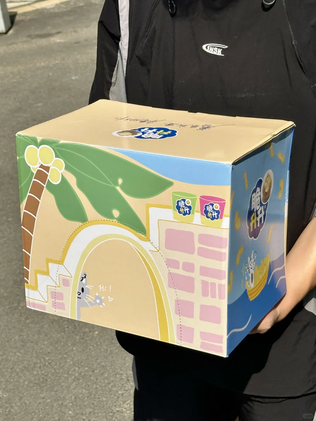 从菜鸟扛回来被一群猫猫追了一路…