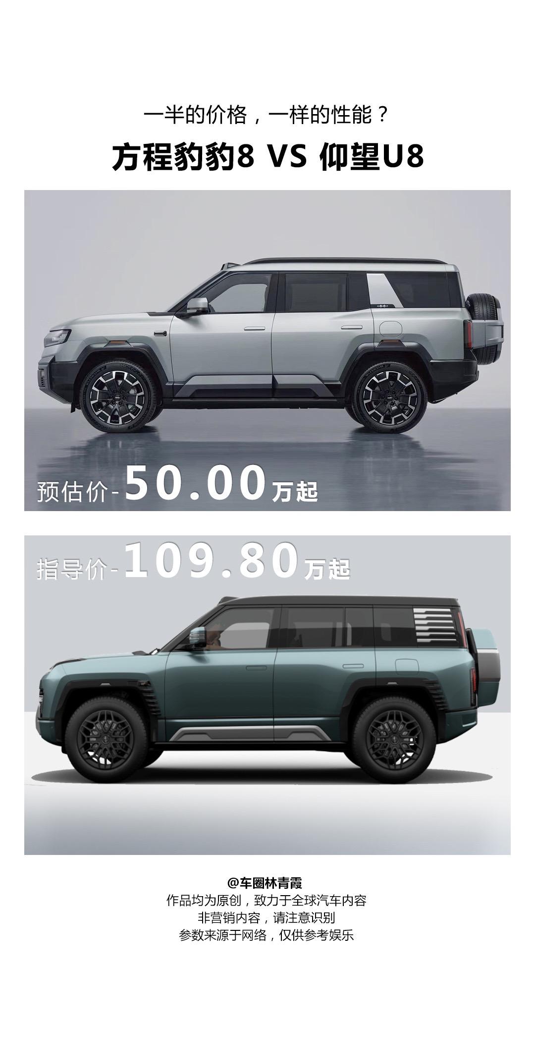 绿牌下场玩泥巴，环保越野两手抓。如果半价仰望可以买到豹8，大哥们会考虑吗？