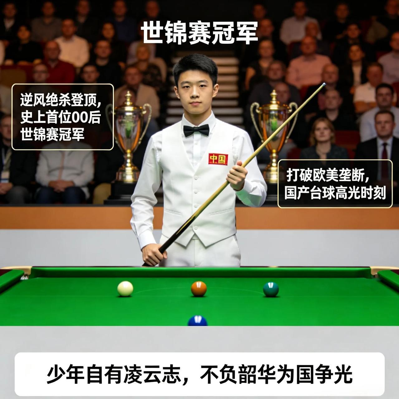 谁能想到！斯诺克百年历史，终于被中国年轻小将改写
 
① 逆风绝杀登顶，成为史上