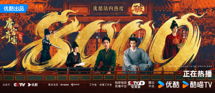 唐宫奇案破8000了白鹿唐宫奇案热度破8000了 唐宫奇案破8000了，白鹿唐宫