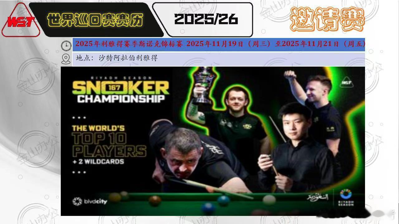 2025利亚德锦标赛（金球赛）2025.11.19日 星期三22:00直播: 肖