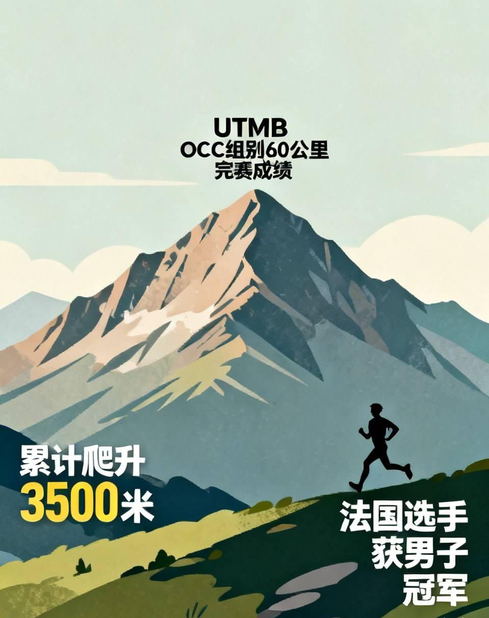 UTMB OCC组别60公里完赛成绩出炉！累计爬升3500米。
 
法国选手拿下