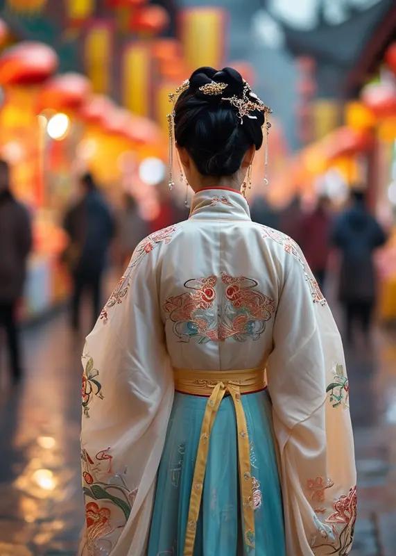 春晚同款机器人穿汉服打太极拜大年，这画面简直绝了！机器人本就带着科技感，穿上传统