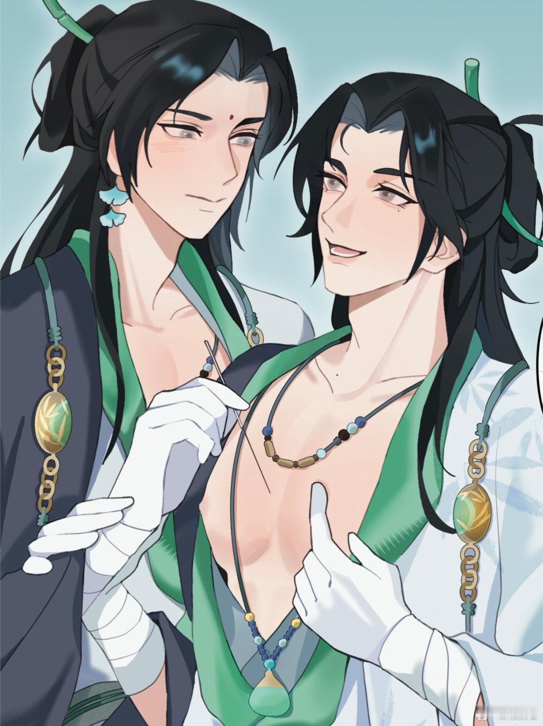 慎奚[超话] 言传身教。脑了师徒青溪时候，深V是极好的。慎奚 ​​​