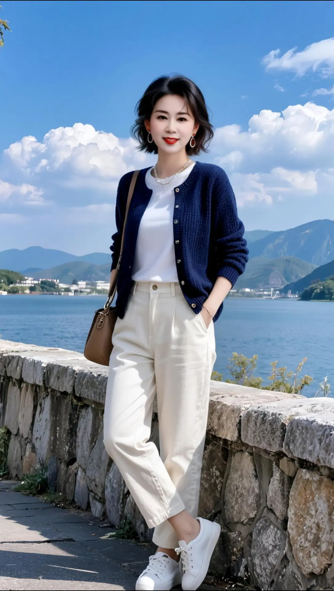 AI海畔清新照 ai创作