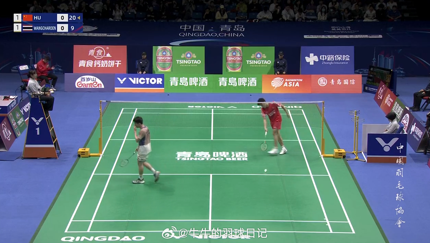 男团 A组 中国 1-1 泰国 男双 胡珂源 林祥毅 21-19 18-21 2