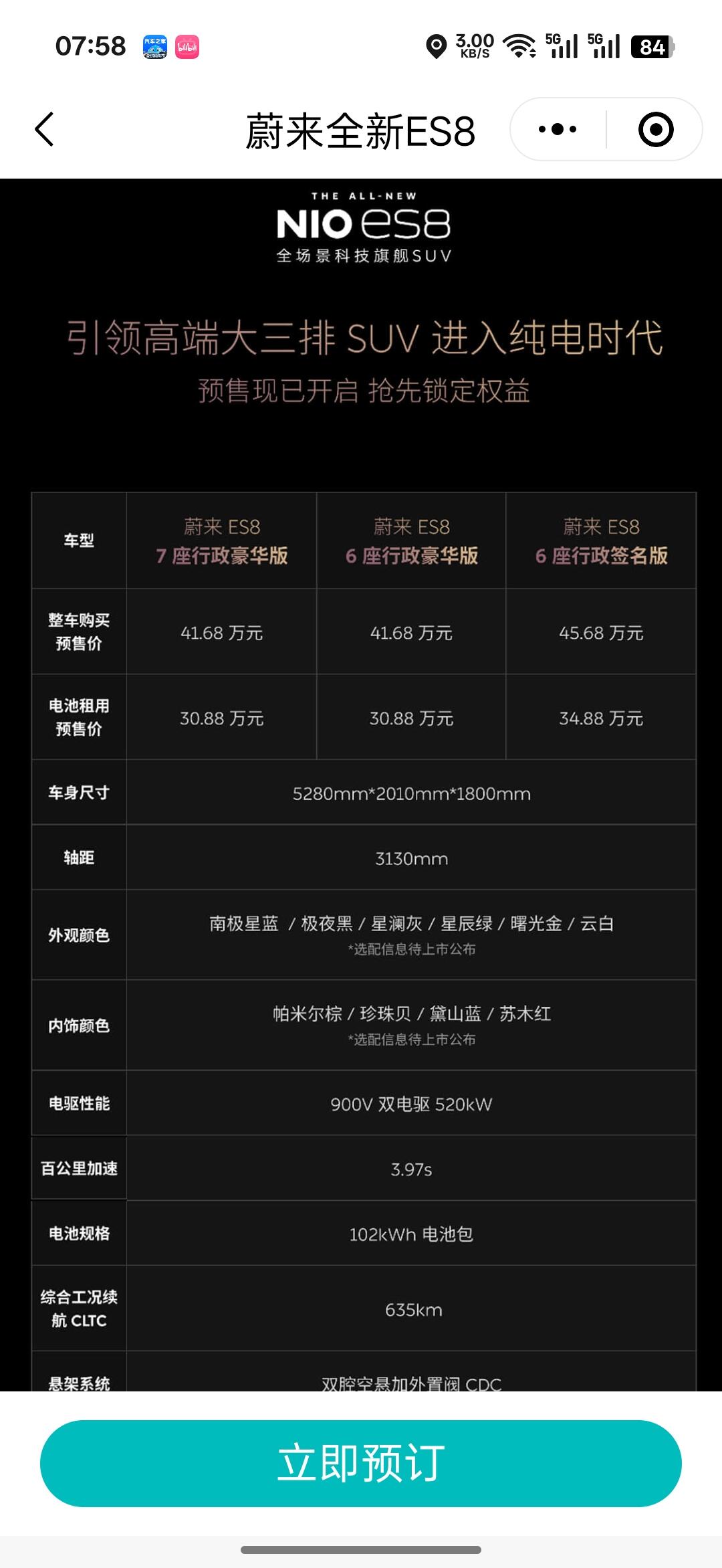 离谱的es8的价格