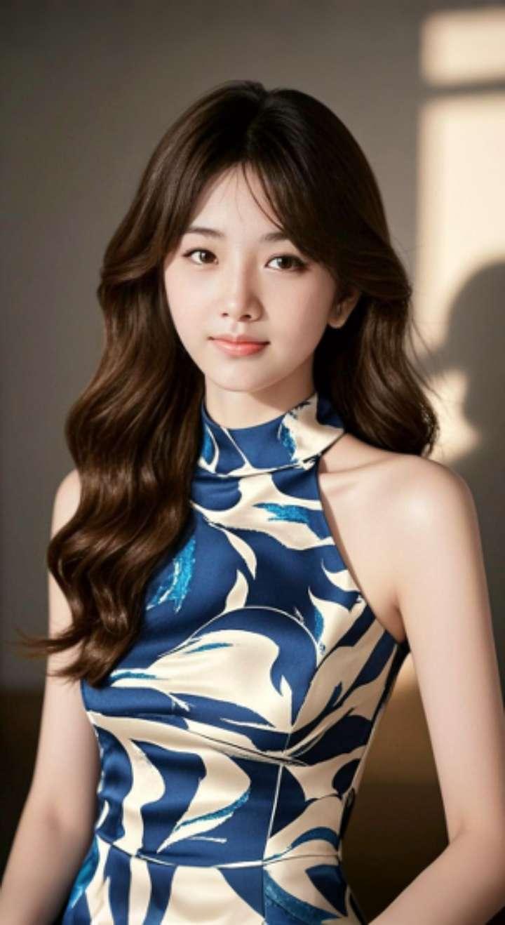 AI扩图 AI旗袍人像