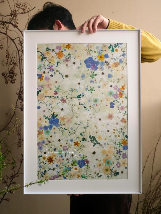 一缕春光，真让人着迷～～小众特别的压花画