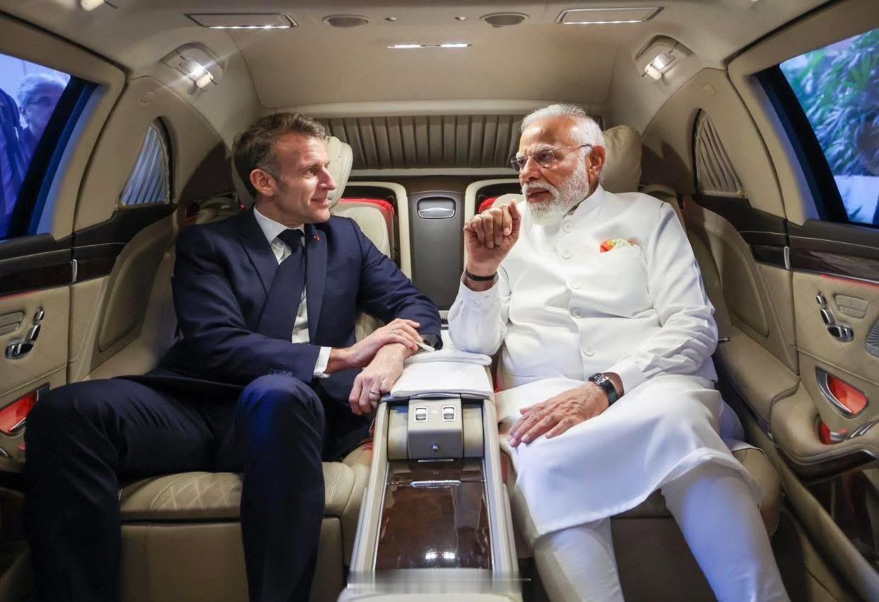 猜车🇫🇷马克龙和🇮🇳莫迪坐的这是什么车？ 