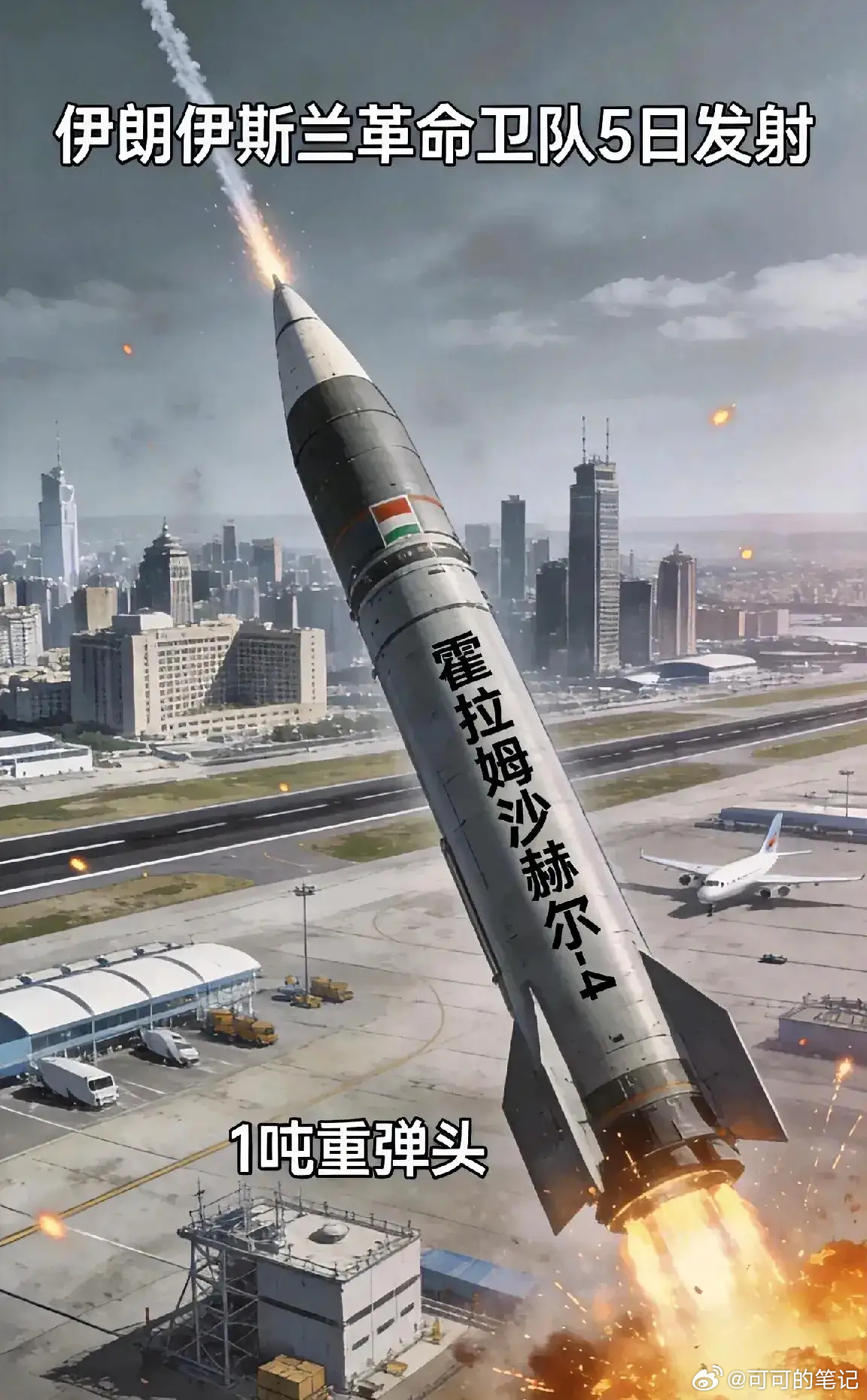 伊朗属于真刀真枪的跟美以干了起来。如此当量的弹头，若是数量足够多的话，以色列就彻