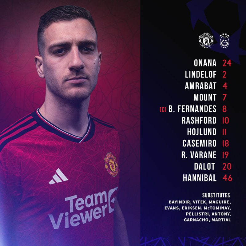 #曼联#先发：Onana, Amrabat, Lindelöf, Varane,