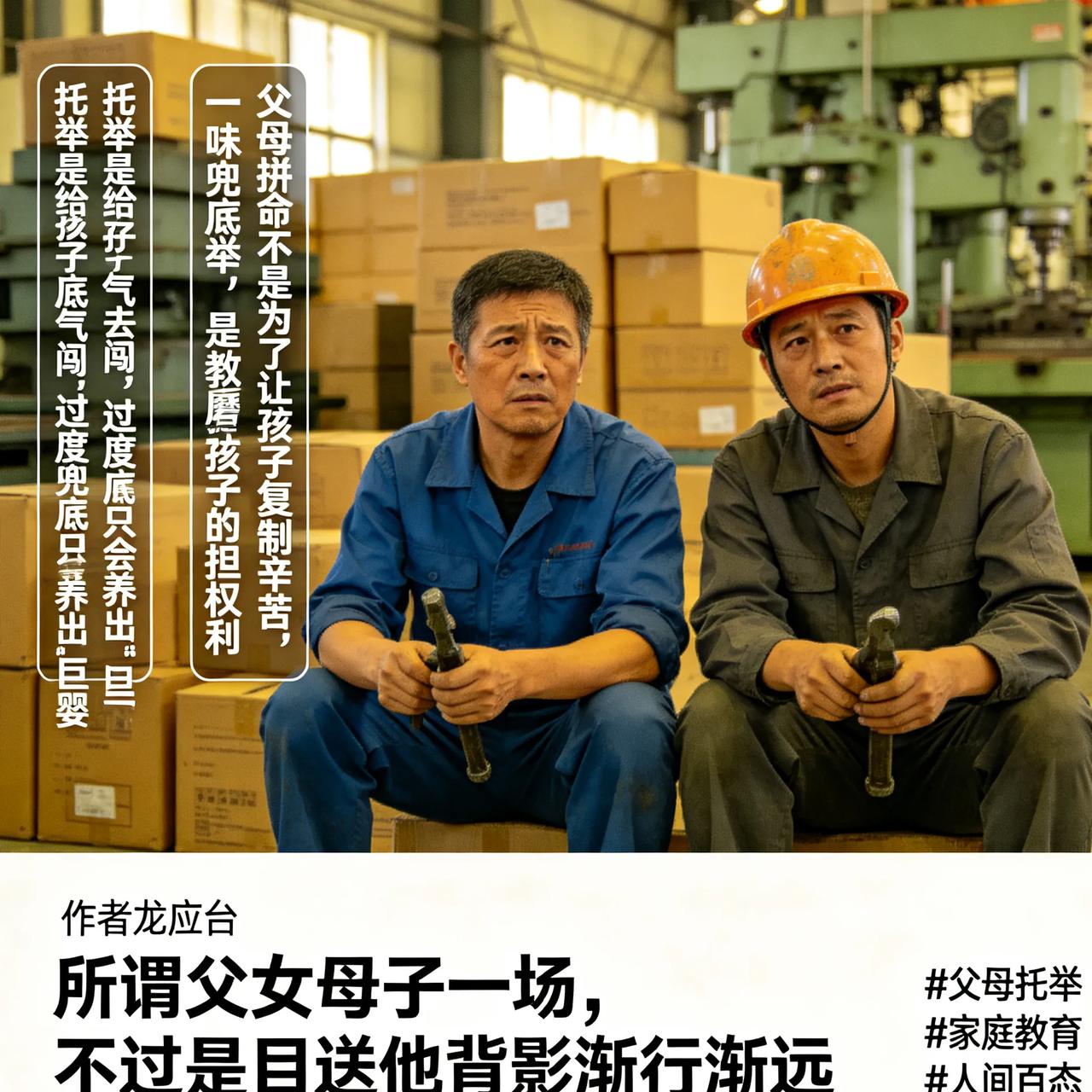 我们拼尽全力托举孩子，到底是爱，还是害了他？
 
昨天和工厂工友闲聊，越聊心里越