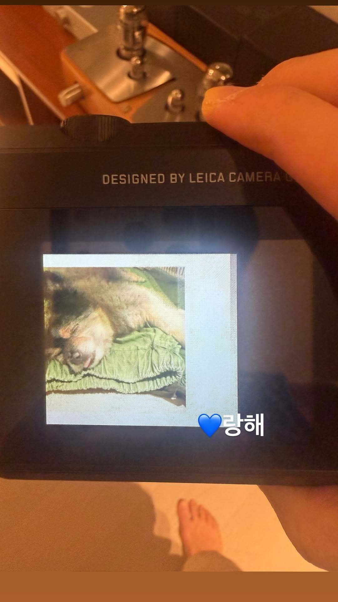 “CB百蓝_。260714金钟云 ins story更新：💙爱你 