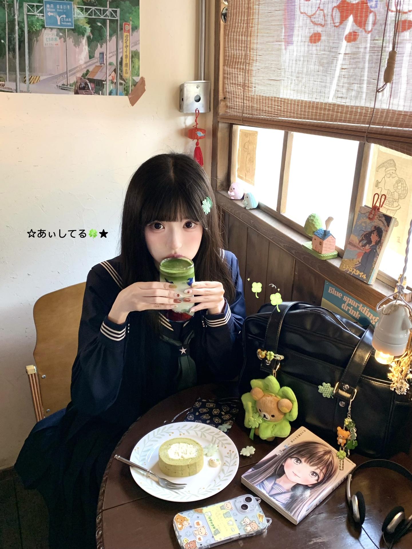 🍀𓏲四葉草的花語是幸運🍵 ☘︎ * JK 小木屋 完全日漫的场景...
