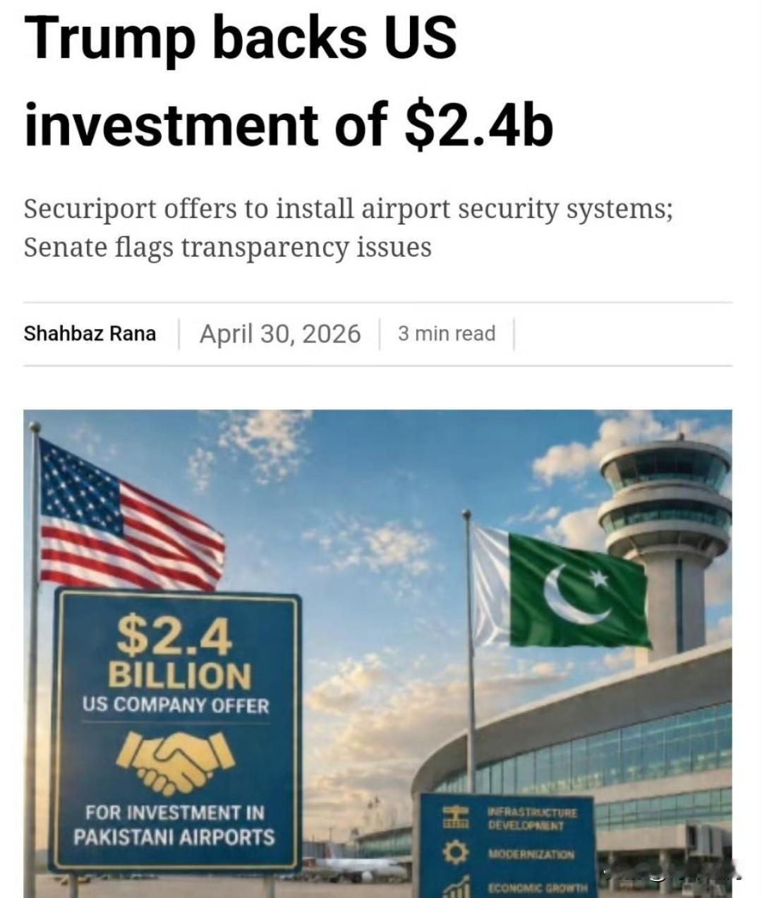 据报道，美国特朗普政府正在通过大使馆的官方外交渠道向巴基斯坦政府推销一款由美国公