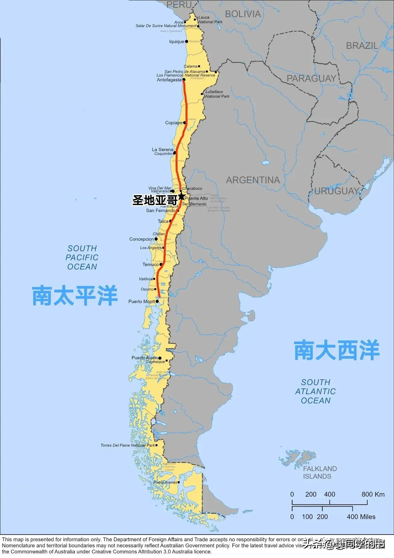 智利要不要修一条南北方向的高铁  其实没必要
智利全国才2000万人口，最大城市