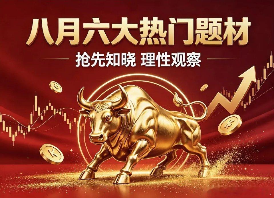 八月六大核心题材梳理｜锁定下月主线，提前布局风口做交易，一定要提前锁定主线，提前