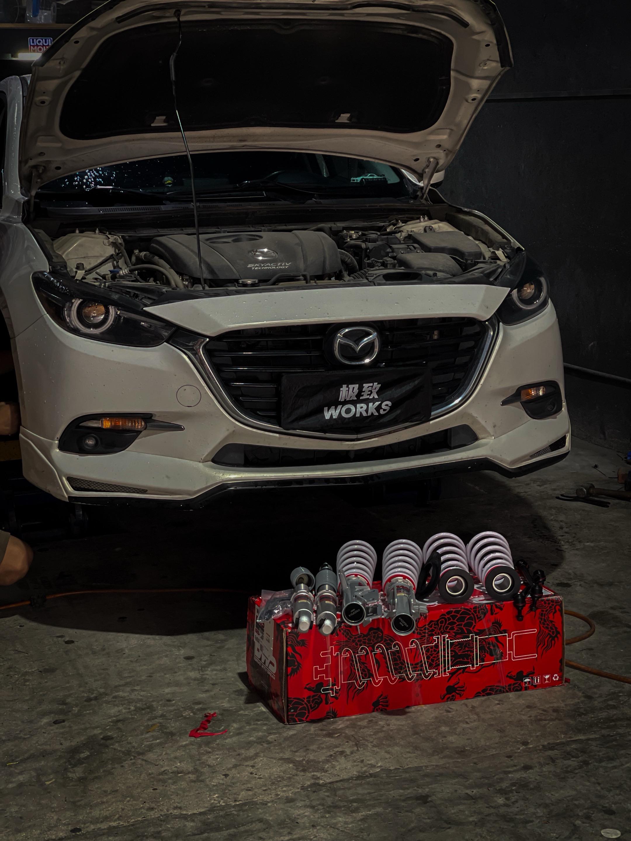 马自达3车上的绞牙年久失修更换  DWD DDS+绞牙避震