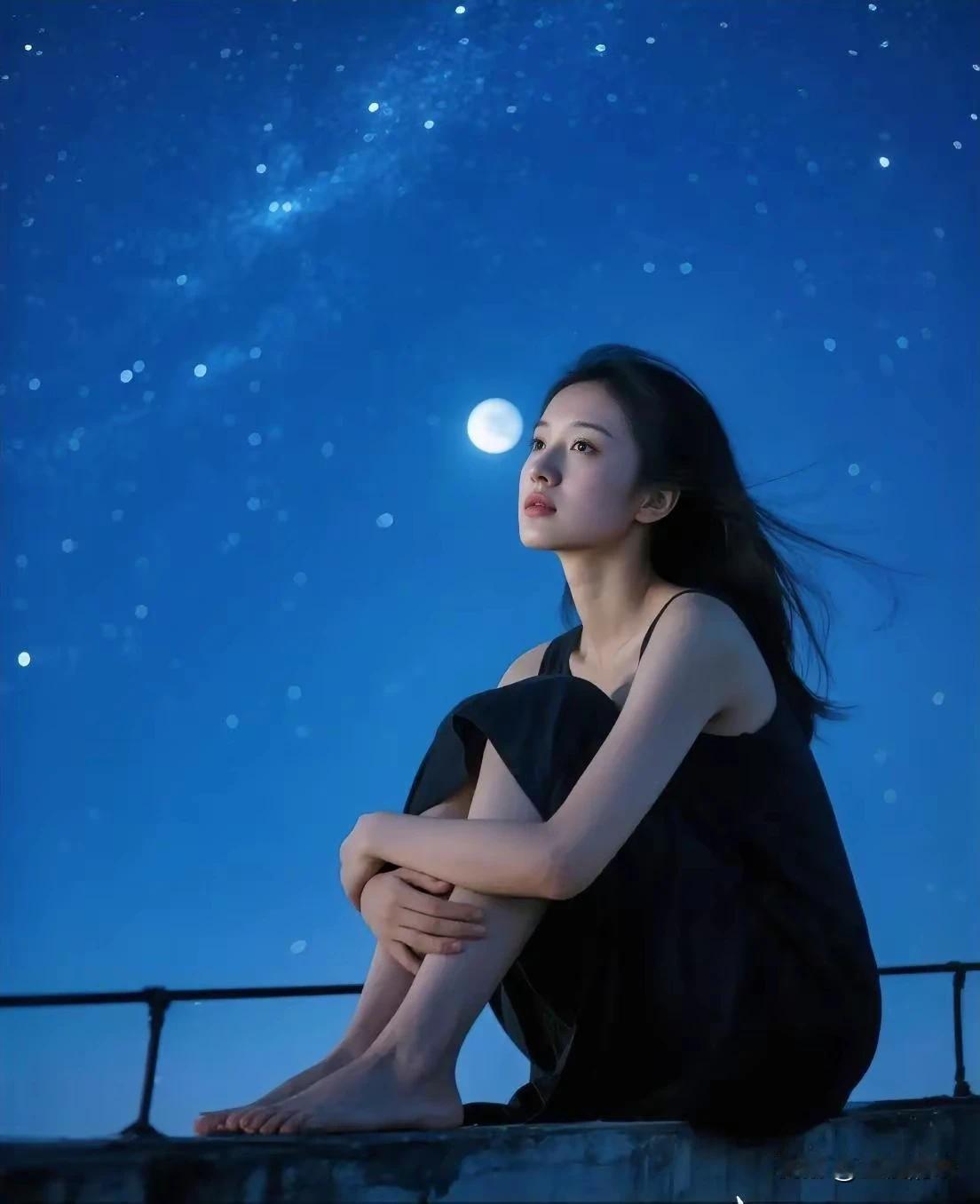 上联：窗外众星伴月，
下联：屋内独酒吟诗。