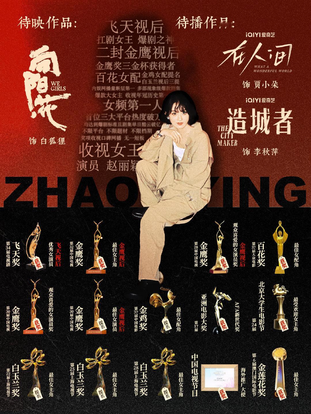 赵丽颖金莲花双提名  赵丽颖 赵丽颖澳门国际电视电影节履历：2015年 第六届澳
