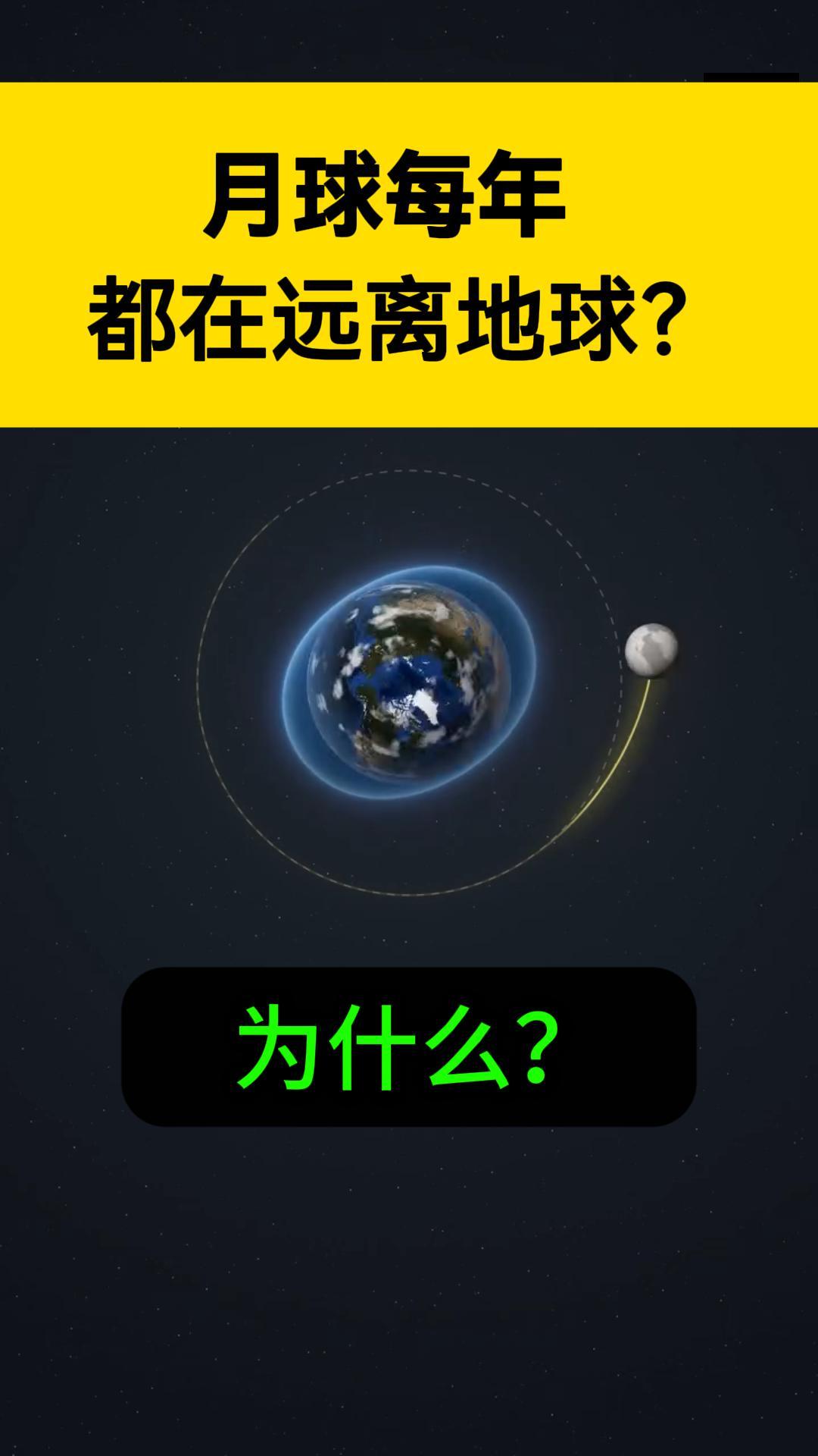 不敢相信，月球正在以每年3.8厘米的速度逃离地球！这颗守护了我们45亿年的卫星，