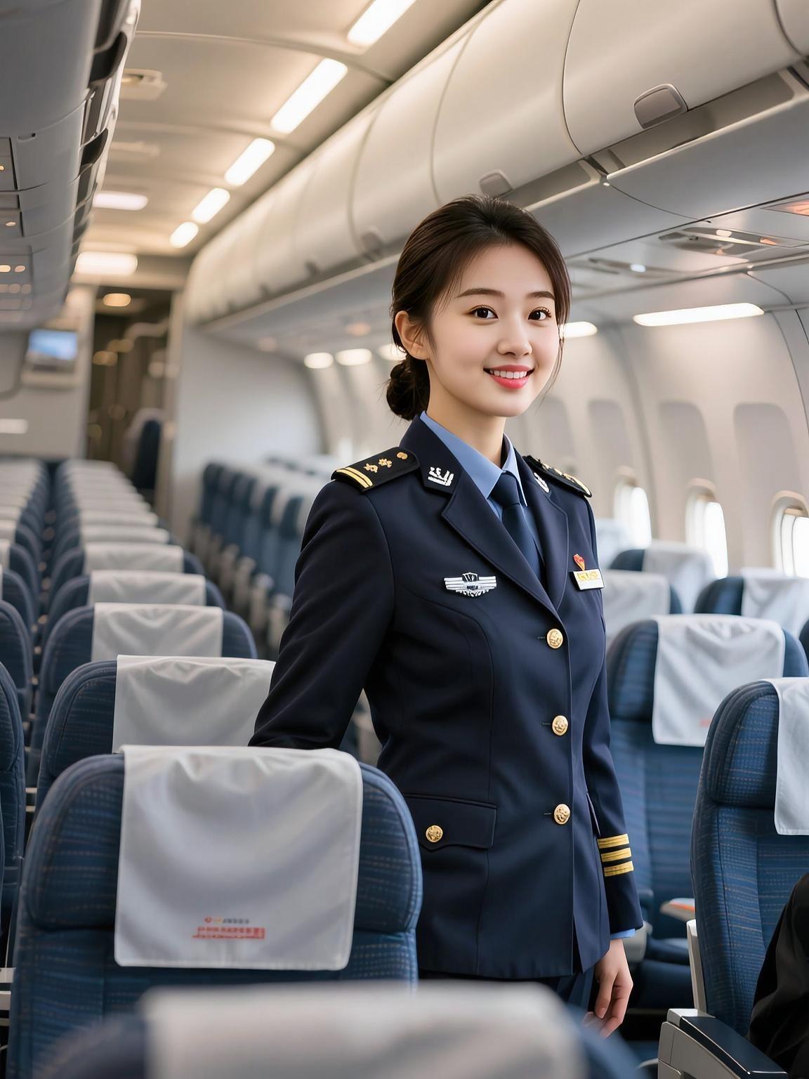 AI机舱巡逻随拍 抖音ai创作 高颜值