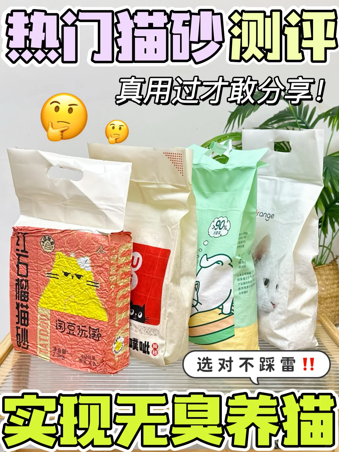 四款自用猫砂开袋实测！不吹不黑说实话～