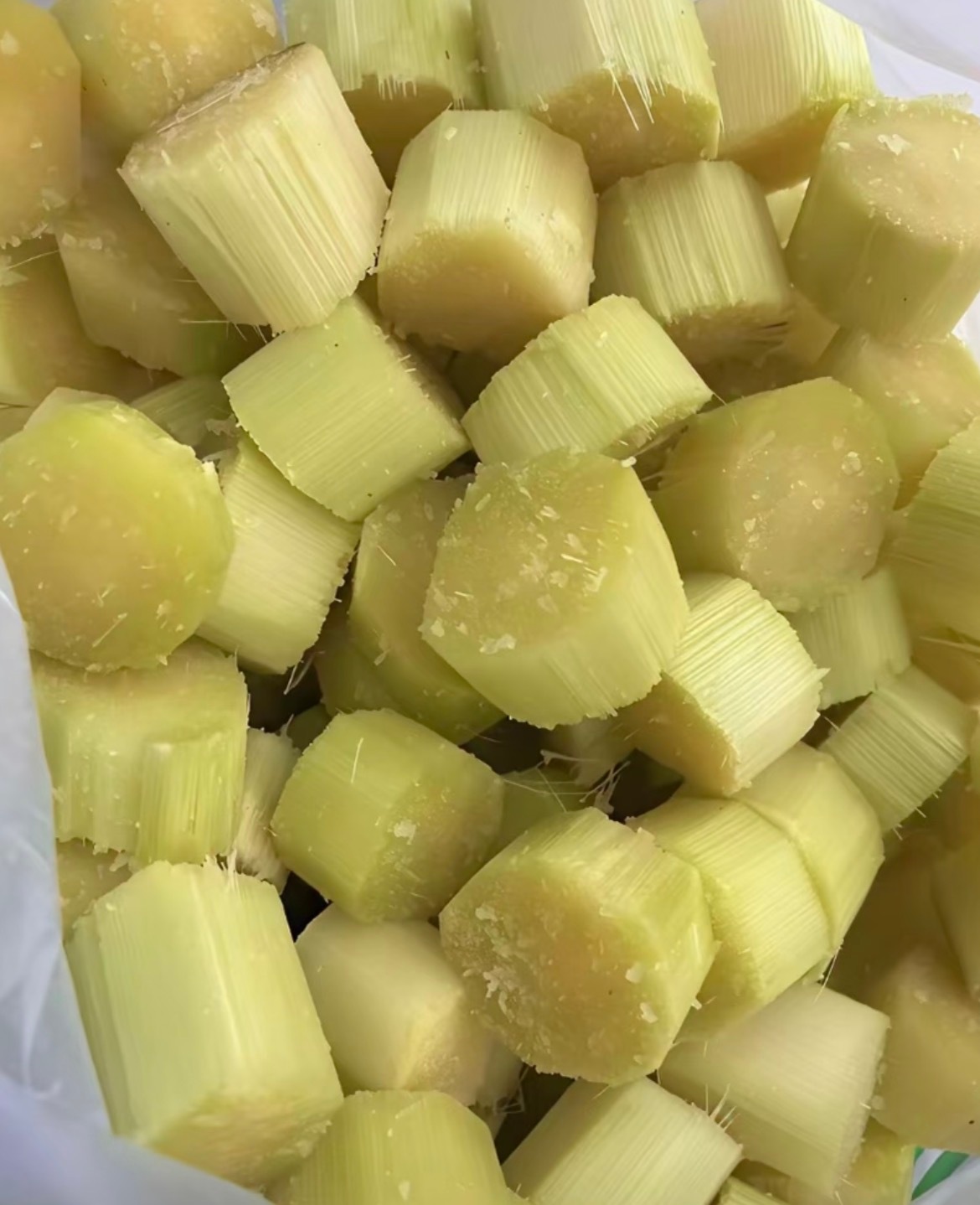 谁教你这样吃甘蔗的 刷到有人把甘蔗切成小块串成糖葫芦，裹着糖衣咬下去脆甜爆汁！这