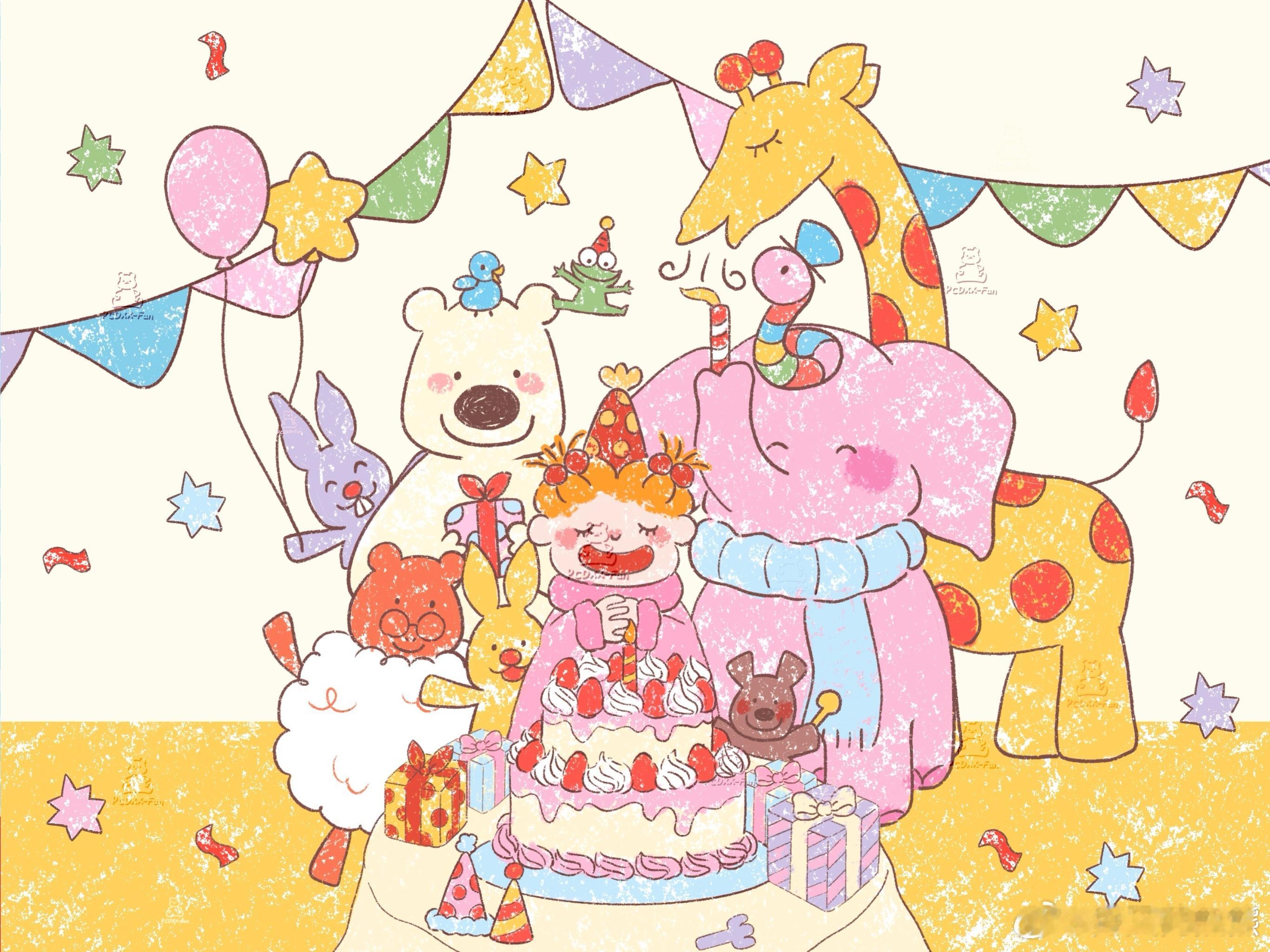 coco酱生日派对🎉｜原创可爱壁纸343期日更壁纸啦！❤️：coco酱生日派对