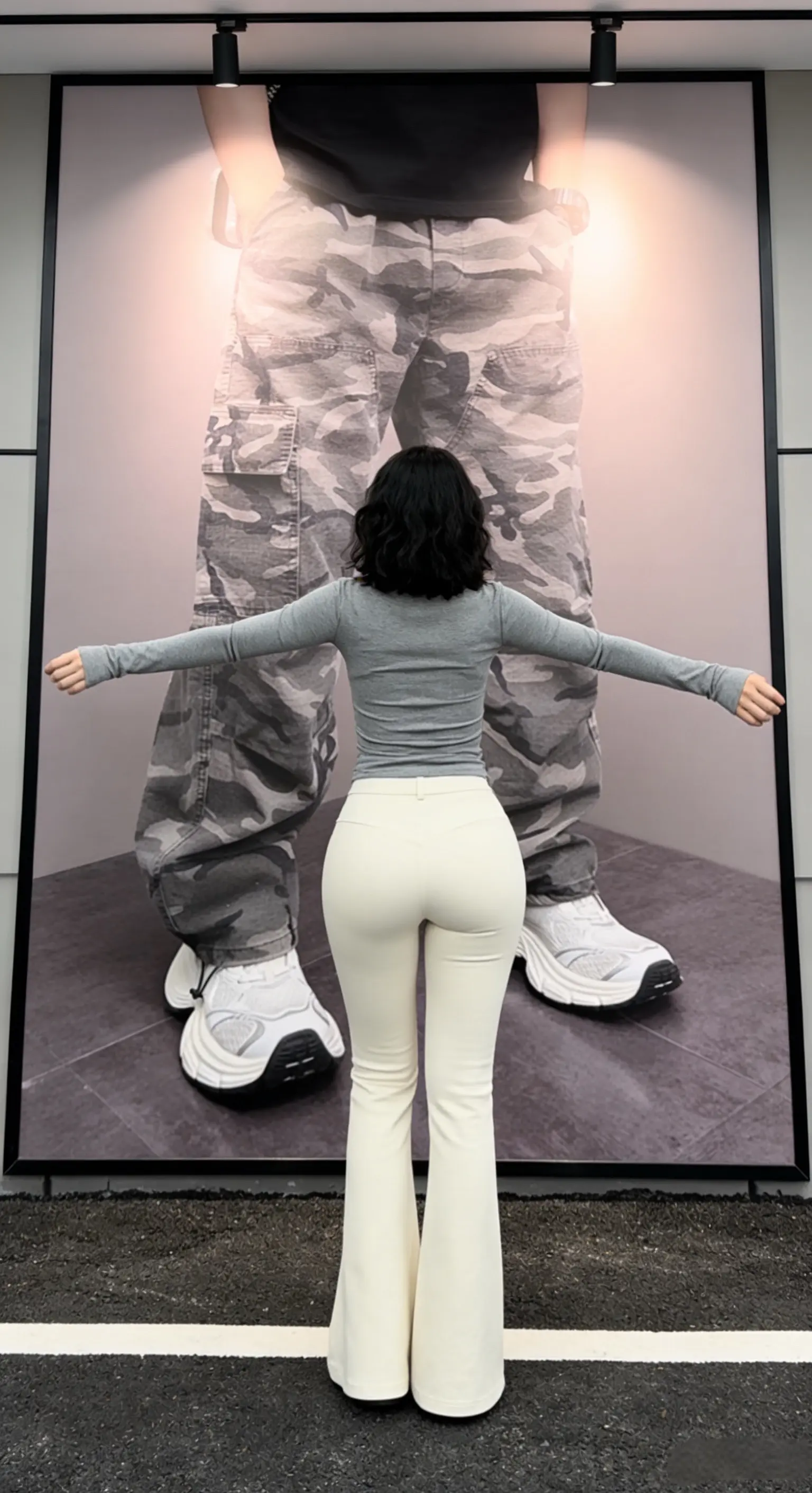 夏季新款潮流韩版痞帅个性设计感迷彩青年男士爆款休闲阔腿直筒裤         ✓