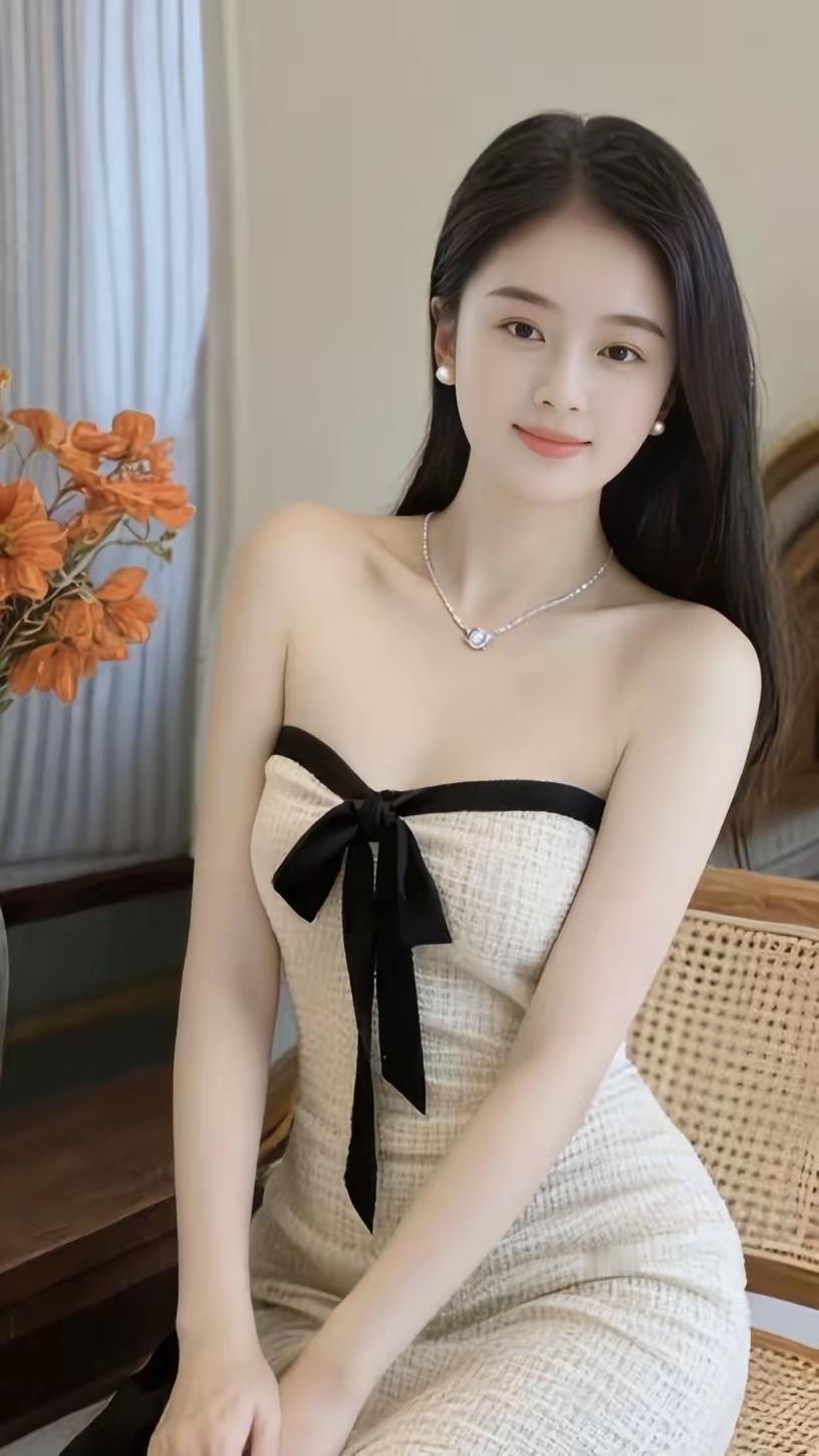 优雅黑丝带连衣裙，甜美少女心，温柔气质满分！🌸✨