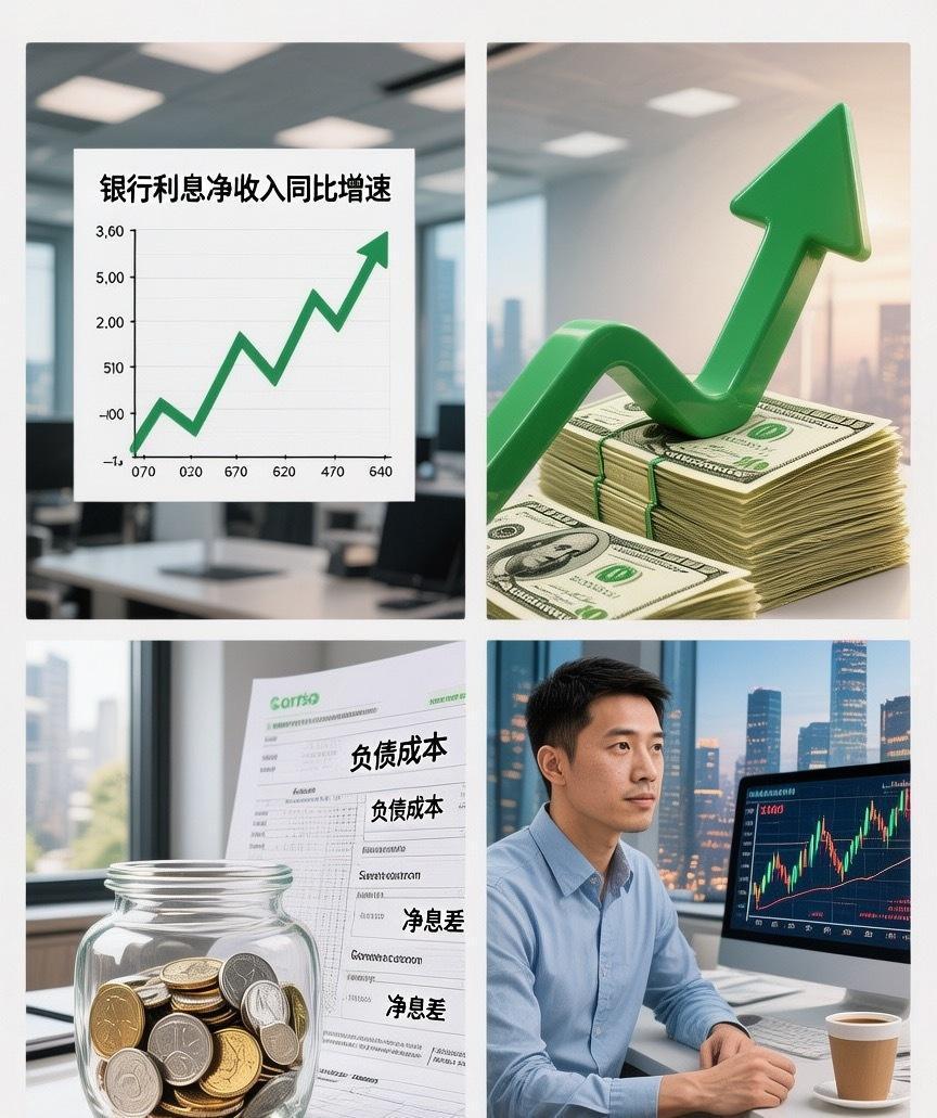 银行盈利模式高度依赖息差，且本轮回暖主要靠“降负债成本”（存款降息、高成本存款到