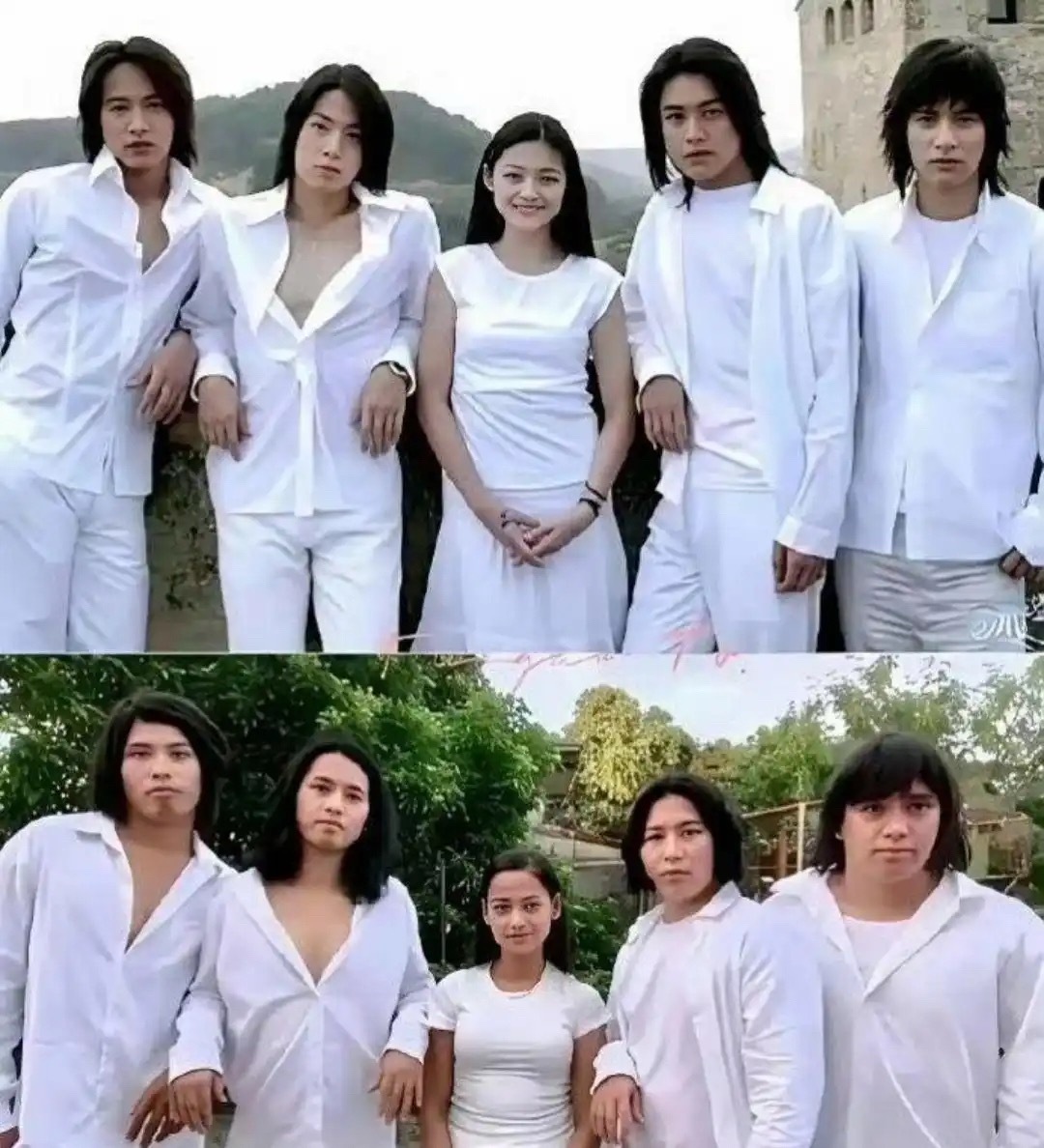 上面这五个人叫流星花园，下面这五个人应该叫什么？网友们评论区讨论讨论 