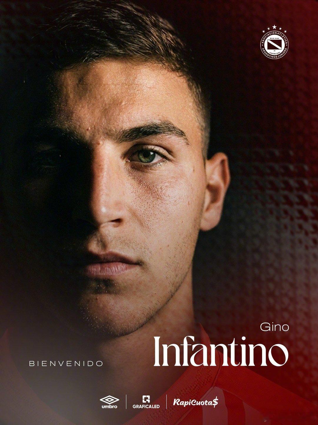 【官方】22岁的佛罗伦萨中场吉诺-因凡蒂诺（Gino Infantino）租借至