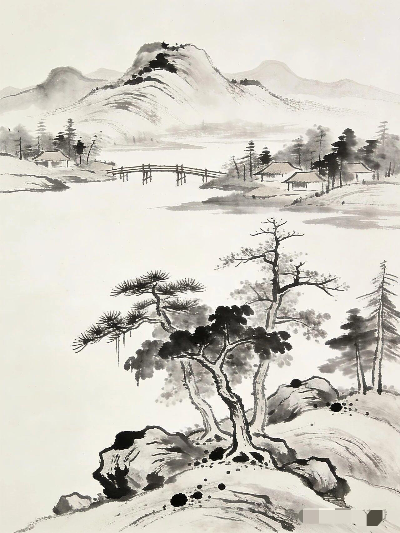 赏读白居易《春题湖上》

湖上春来似画图，
乱峰围绕水平铺。
松排山面千重翠，