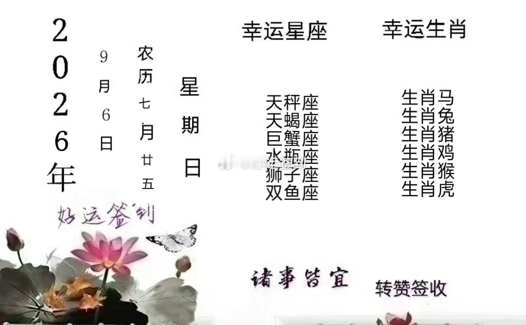 好人好运[超话] 每日运程播报[给力] ​​​