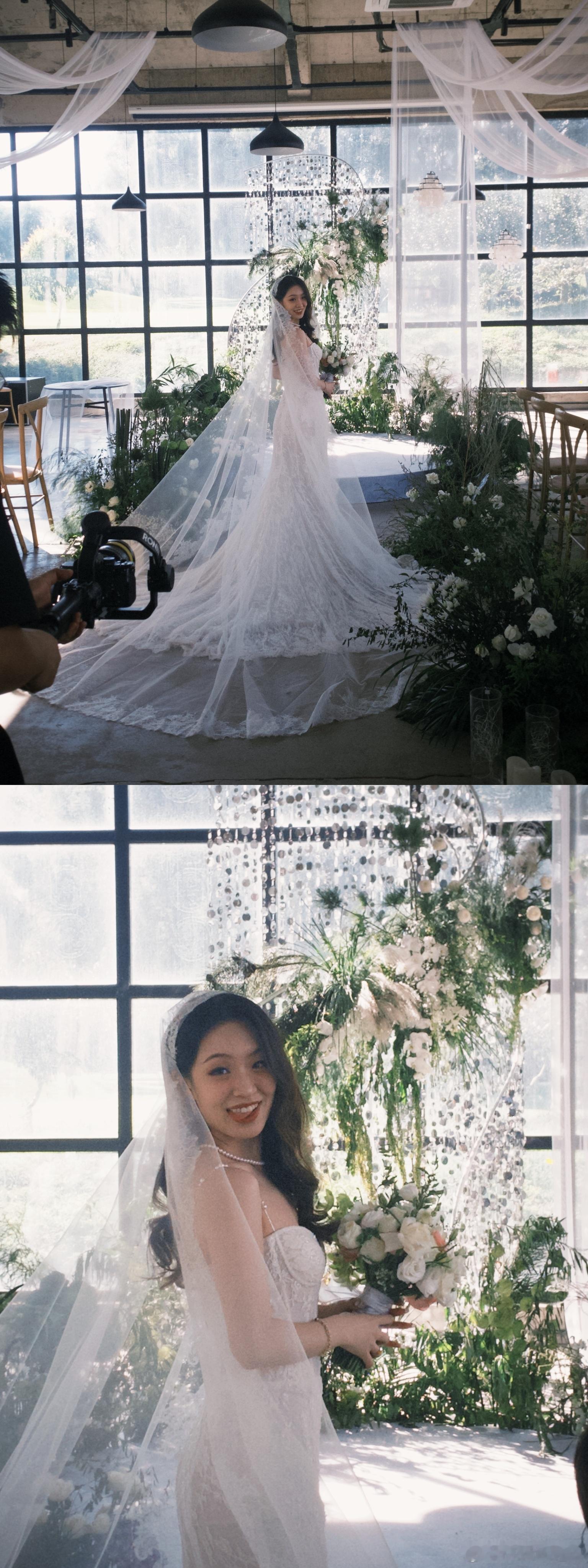 礼成♡ 我们正式结为夫妻♡伴娘伴郎和工作人员们都辛苦了♡等正片照片ing先用小七