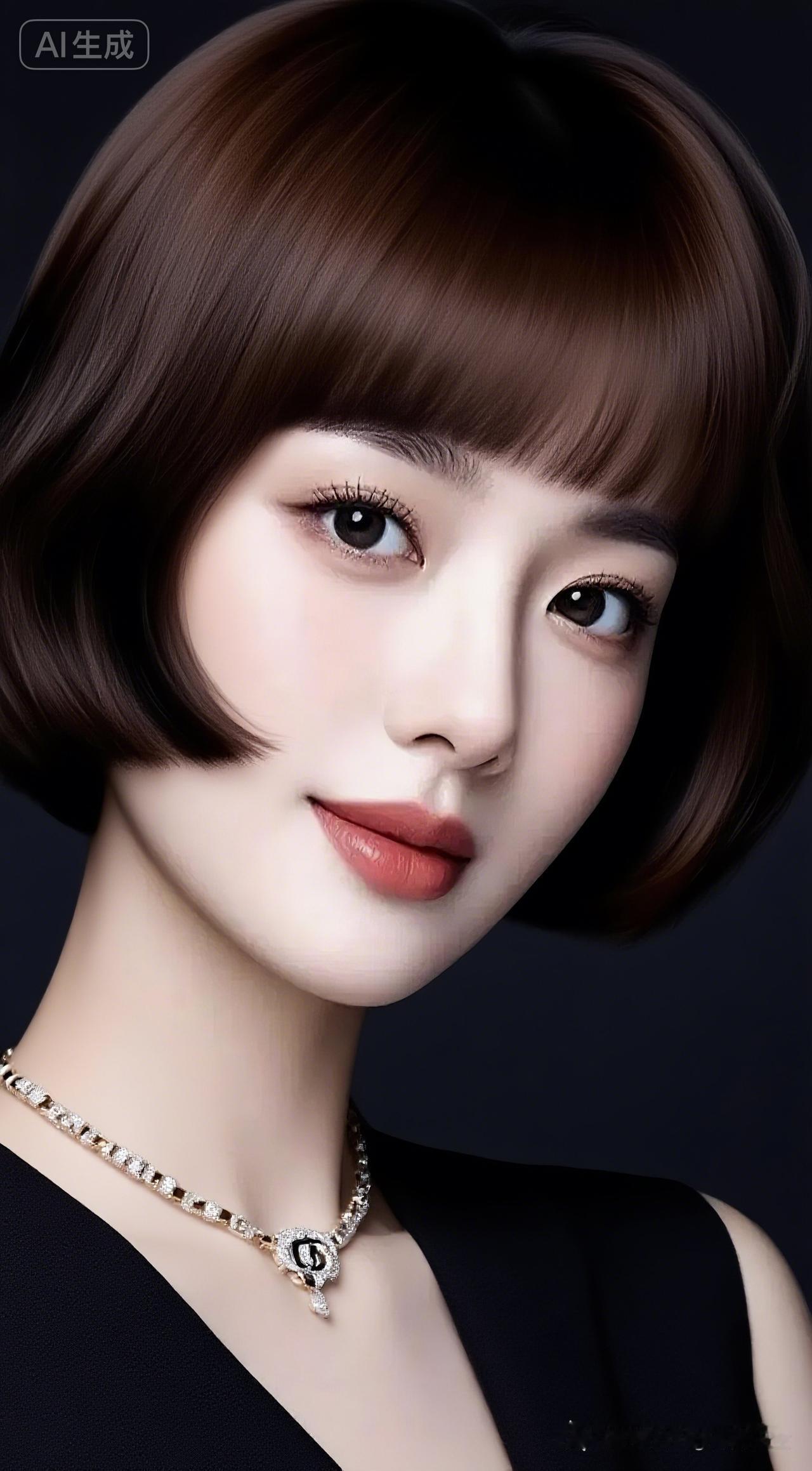 优雅气质，精致妆容，时尚项链，完美搭配！