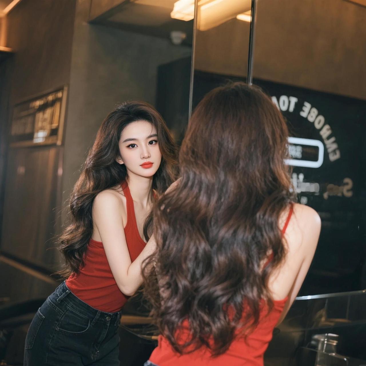 抖音ai创作 美女 拍照 自拍